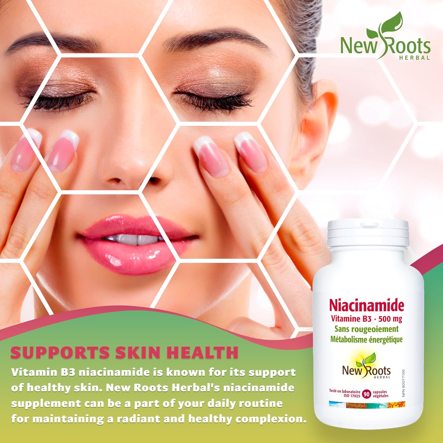 Niacinamide | New Roots HERBAL® | 100 Veg Capsules