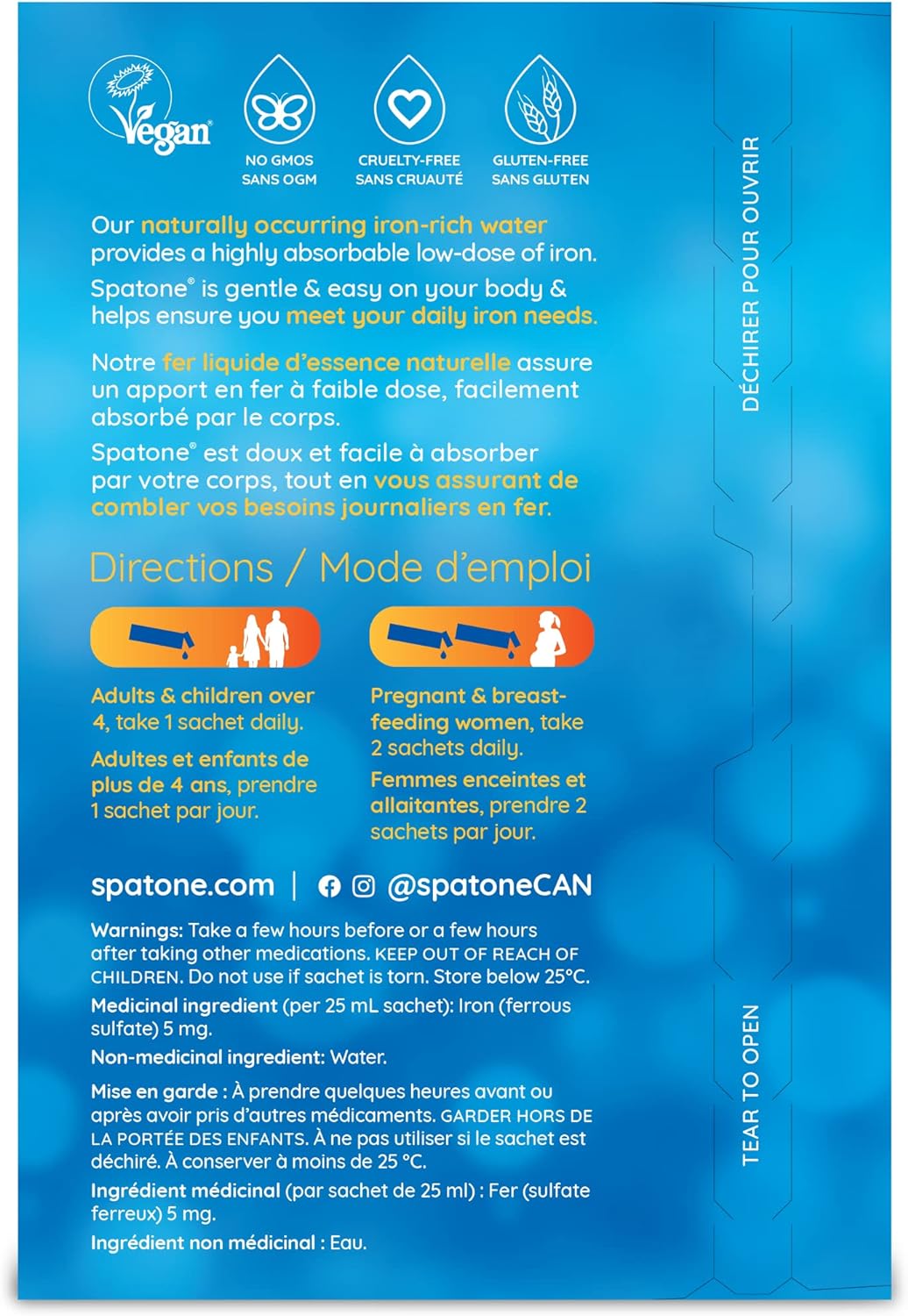 Liquid Iron | Spatone® | Pack of 1 (28 Sachets)