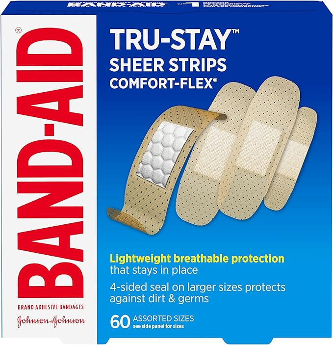 Tru-Stay™ Sheer Strips Comfort-Flex® Bandages | Band-Aid® | 60 or 80 Count