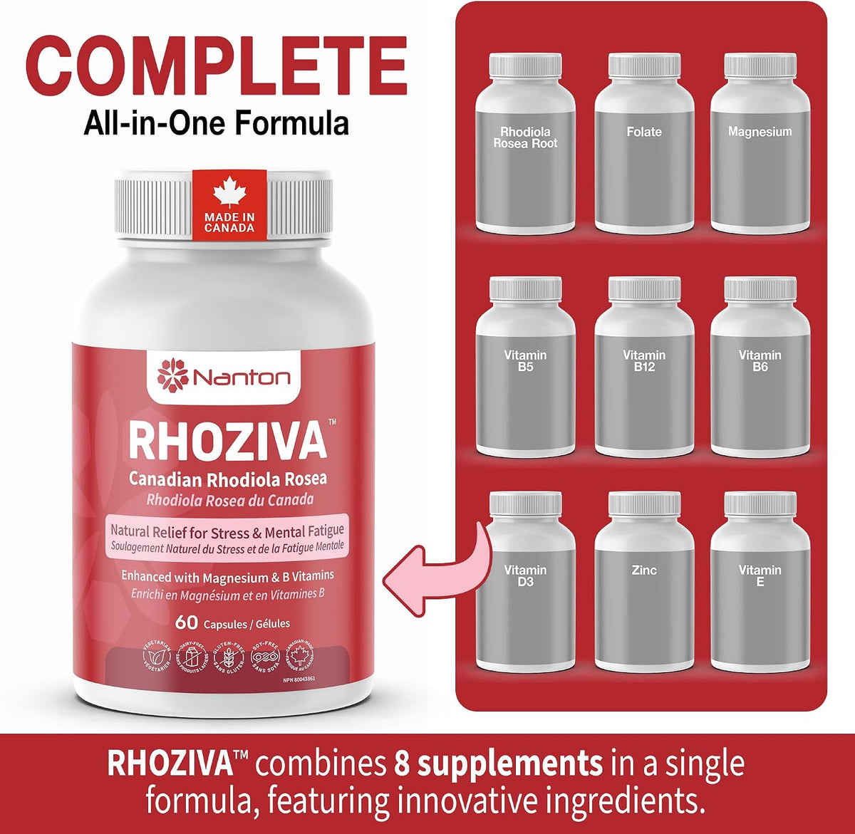 Rhoziva | Nanton Nutraceuticals | 60 OR 120 Capsules