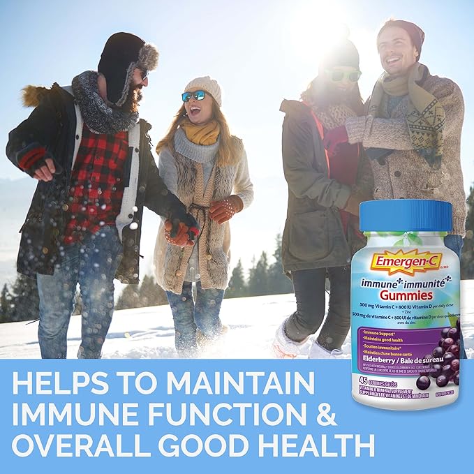 Immune Plus Elderberry | Emergen-C® | 45 Gummies