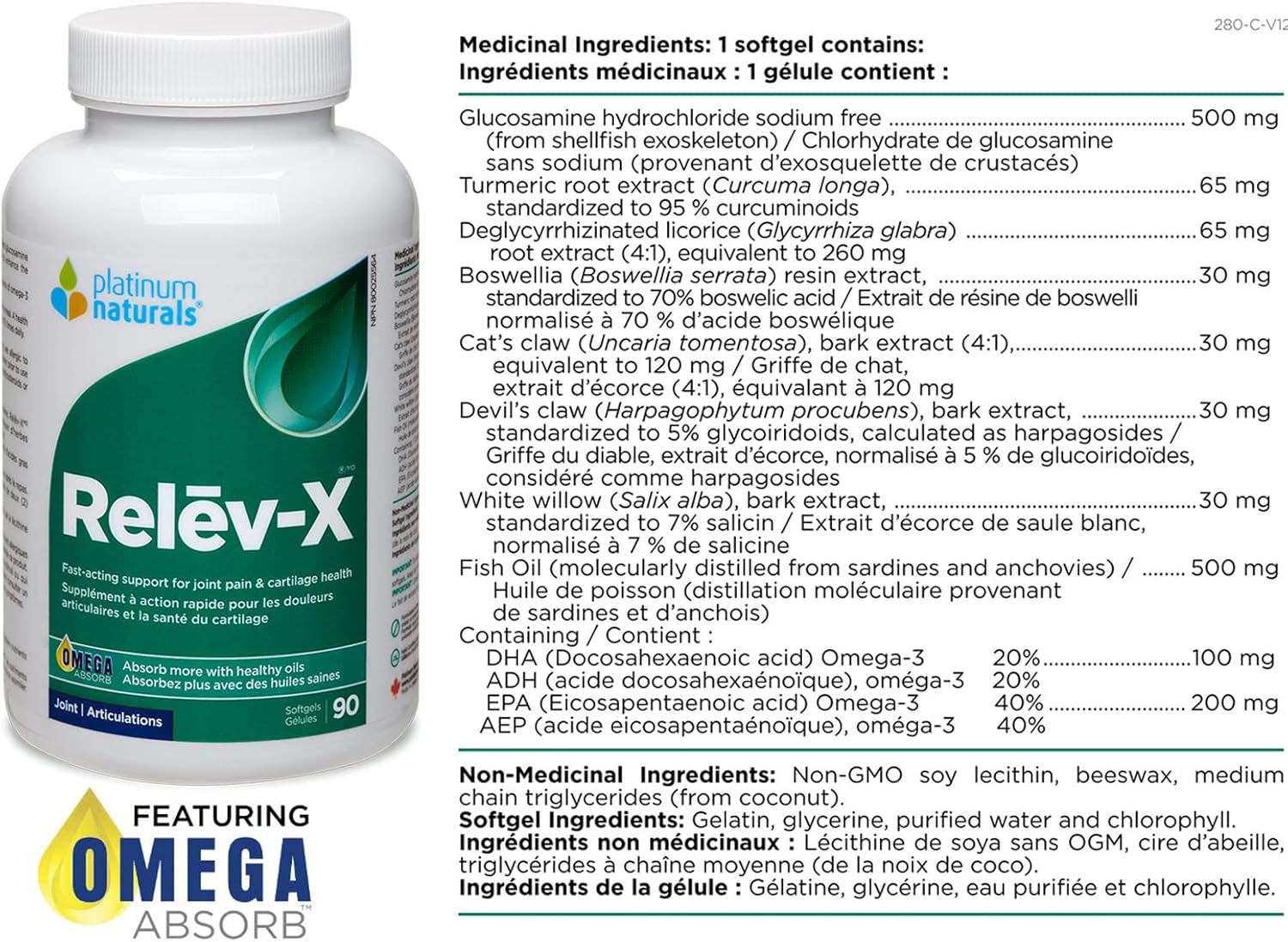 Relēv-X® | Platinum Naturals® | 90 Softgels
