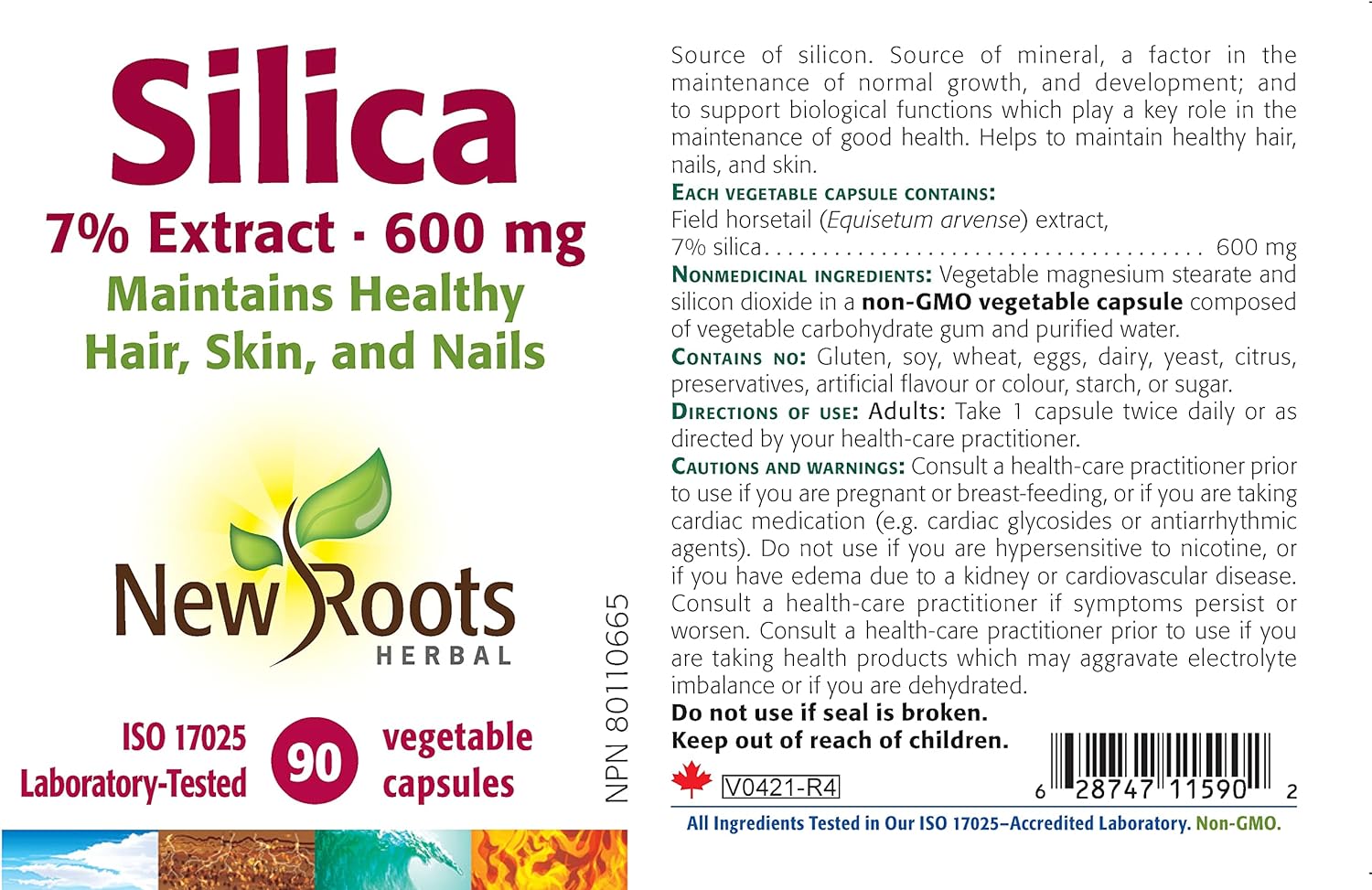 Silica | New Roots HERBAL® | 90 Vegetable Capsules