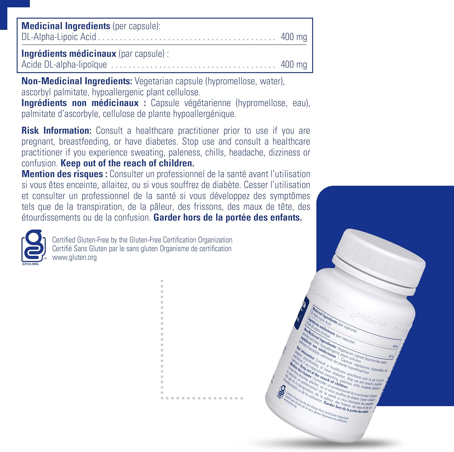 Alpha Lipoic Acid | Pure Encapsulations® | 60 Vegetable Capsules