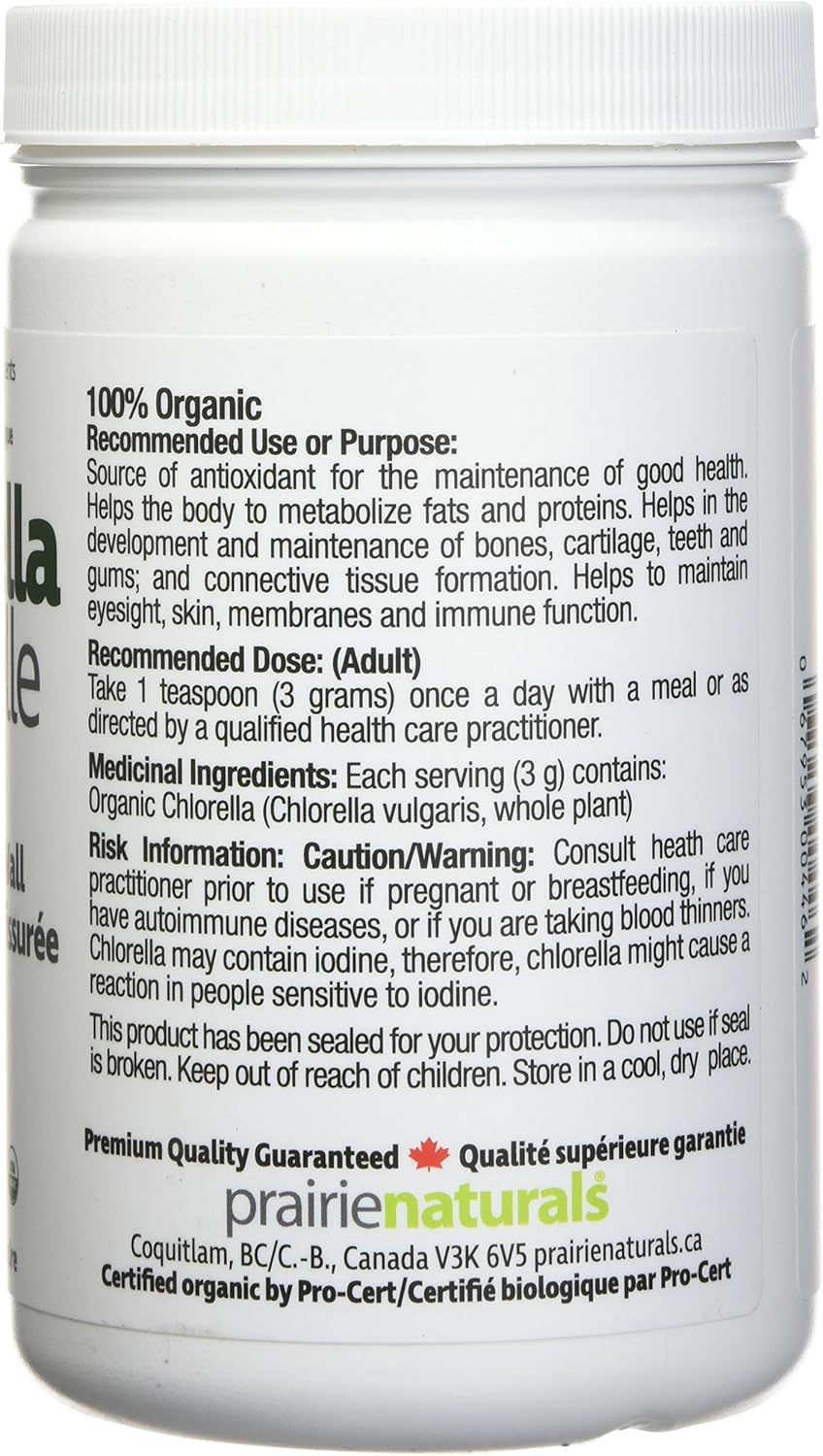 Chlorella Broken Cell WaIl | Prairie Naturals® | Different Format