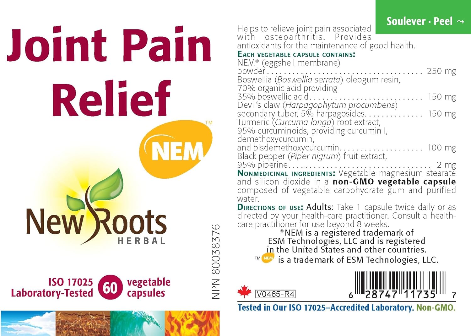 Joint Pain Relief | New Roots HERBAL® | 60 Capsules