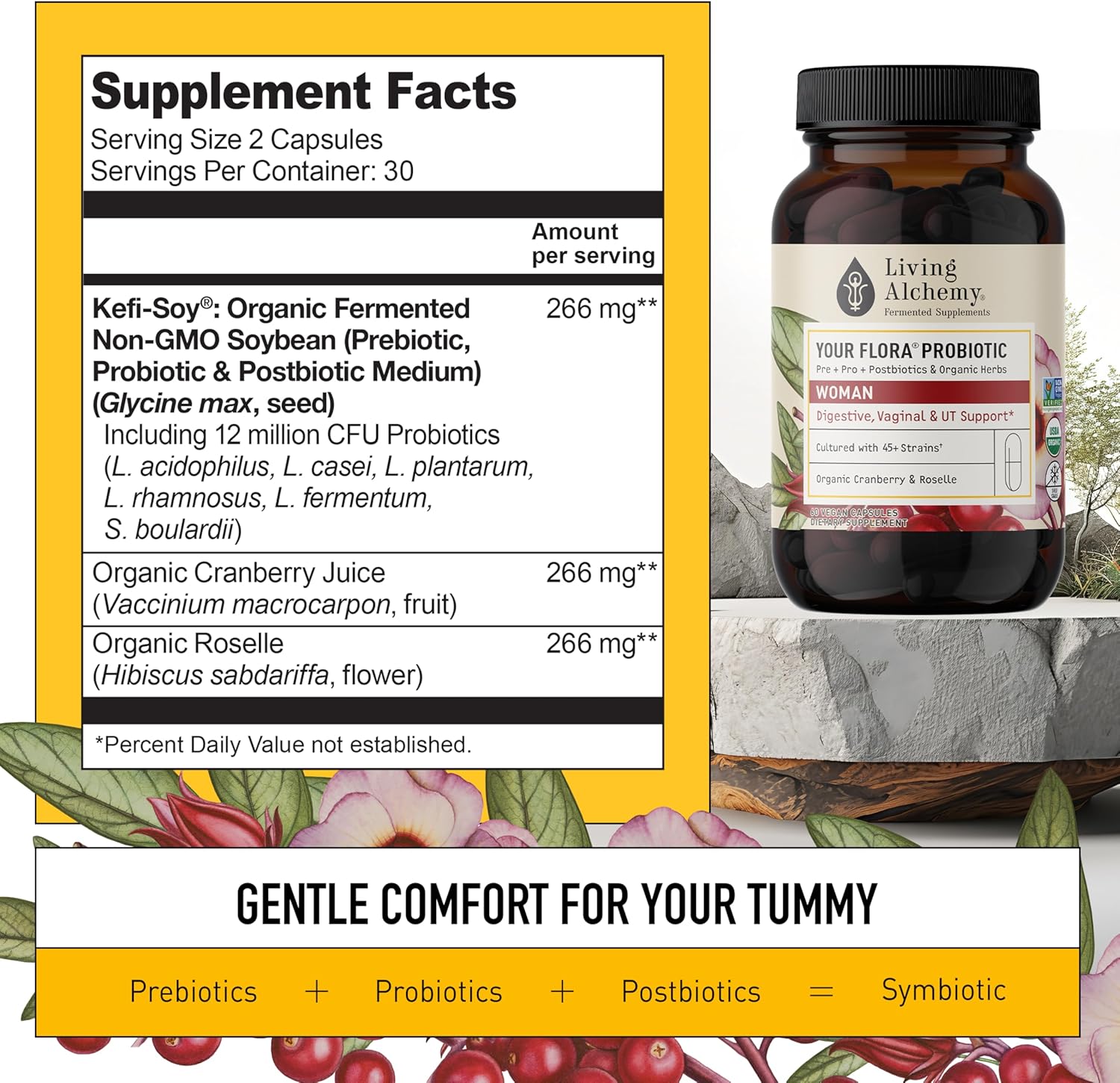 Your Flora® Probiotic Woman | Living Alchemy® | 60 Vegan Capsules