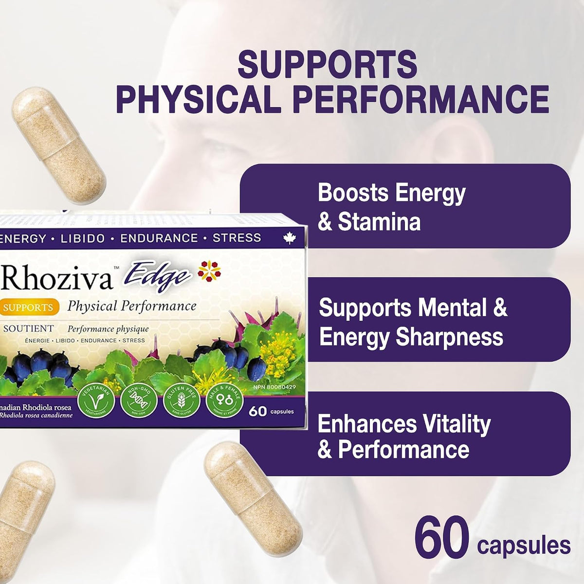 Rhoziva Edge | Nanton Nutraceuticals | 60 Capsules