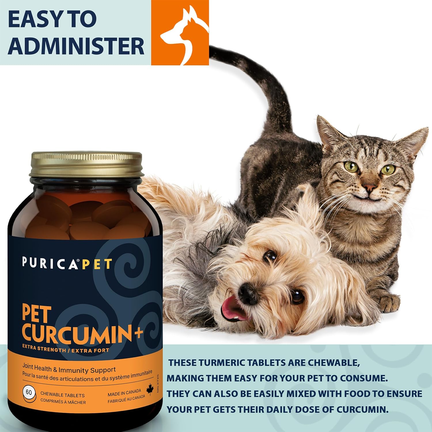 Pet Curcumin + | Purica® | 30 OR 60 Chewable Tablets