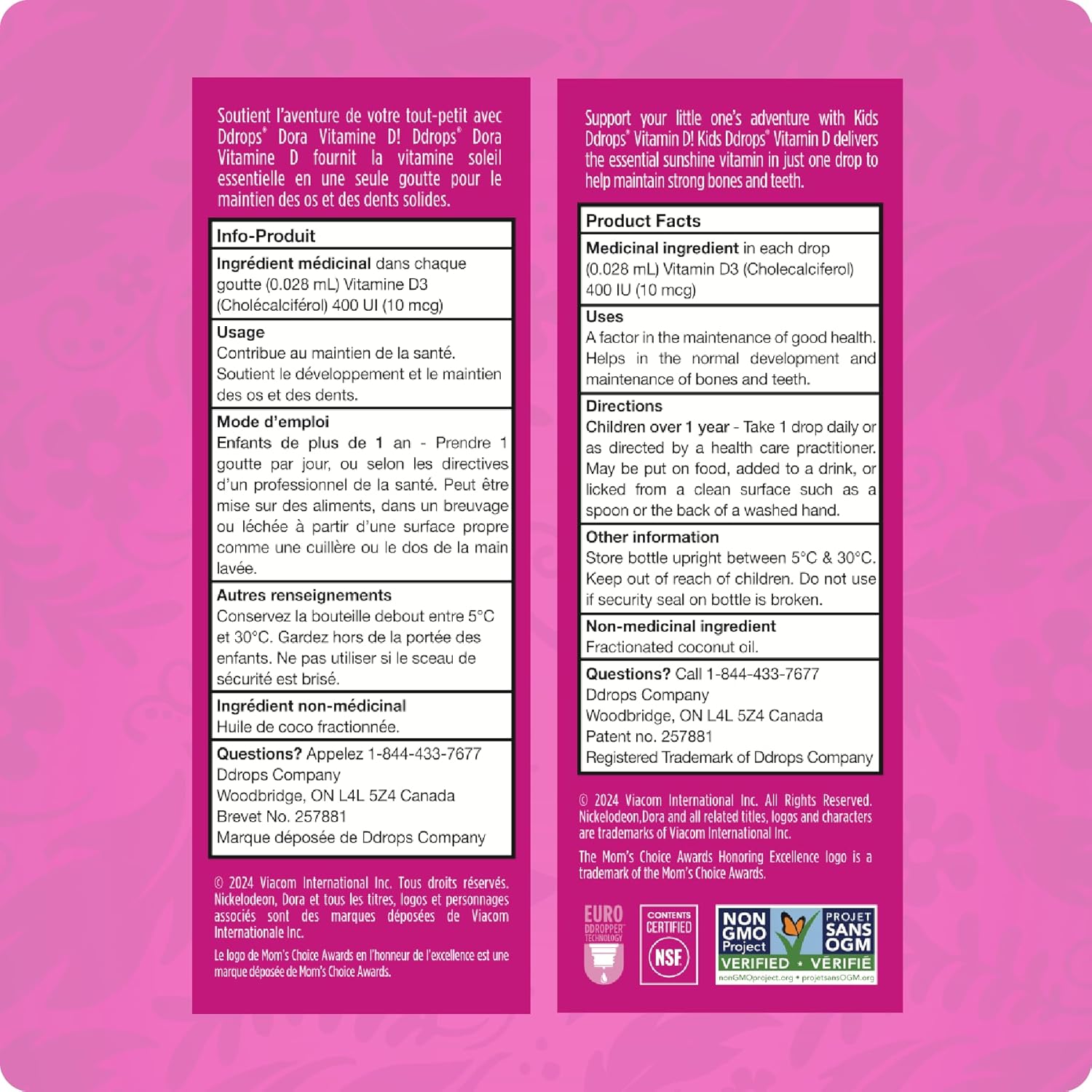 Vitamin D3 Liquid 400 IU | Ddrops® | 1.7 mL (60 drops)