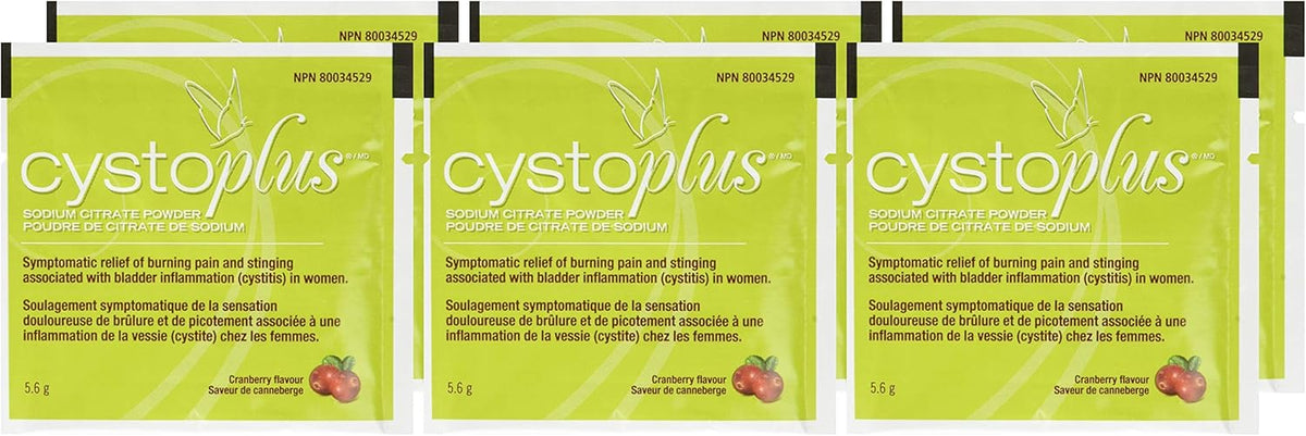 Cystoplus™ Sodium Citrate Powder – Cystitis Burning & Stinging Symptom Relief | 6 × 5.6 g Sachets