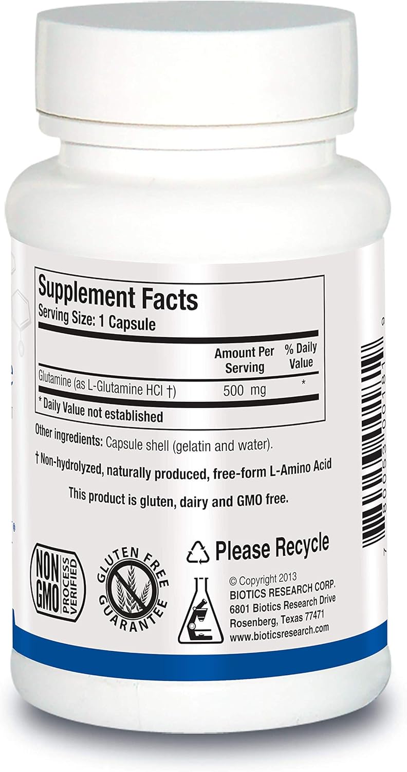 L-Glutamine Caps | Biotics Research® | 180 Capsules