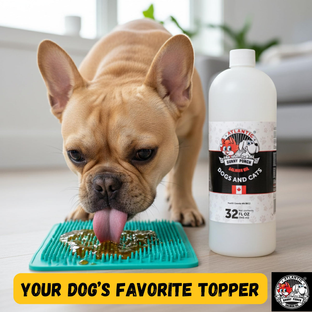 Bunny Punch Pure Atlantic Salmon Oil for Dogs & Cats - Liquid Food Topper - 32 oz đ All In One Marketplace Canada