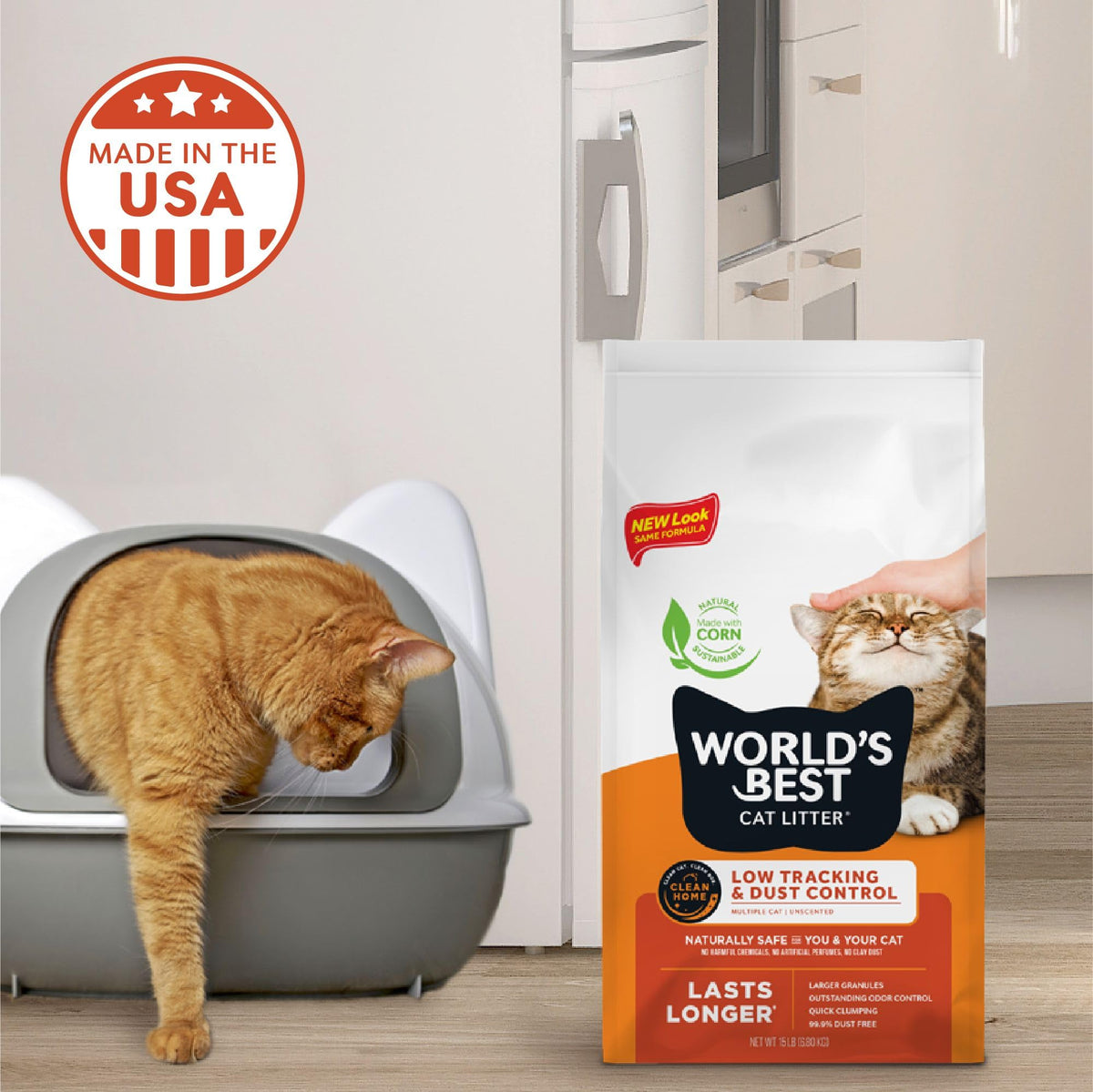 WORLD'S BEST CAT LITTER Low Tracking & Dust Control Multiple Cat Unscented 32-Pounds ๐ All In One Marketplace Canada