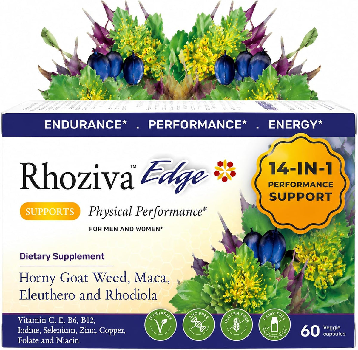 Rhoziva Edge | Nanton Nutraceuticals | 60 Capsules