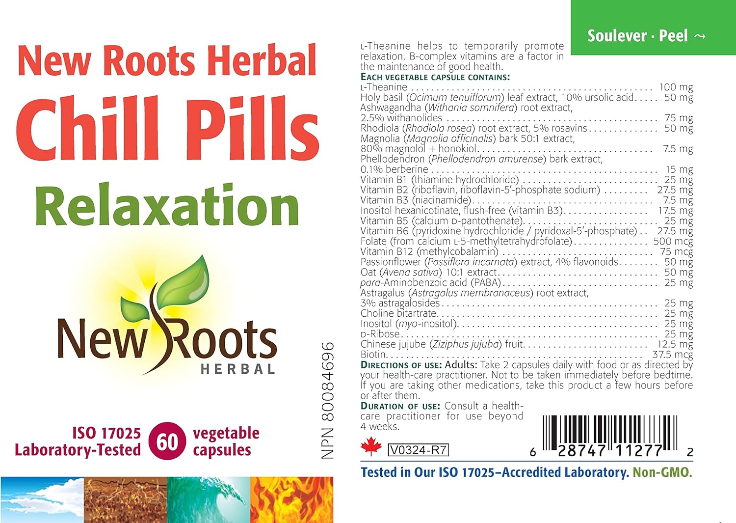 Chill Pills | New Roots HERBAL® | 16 OR 30 OR 60 Veg Capsules