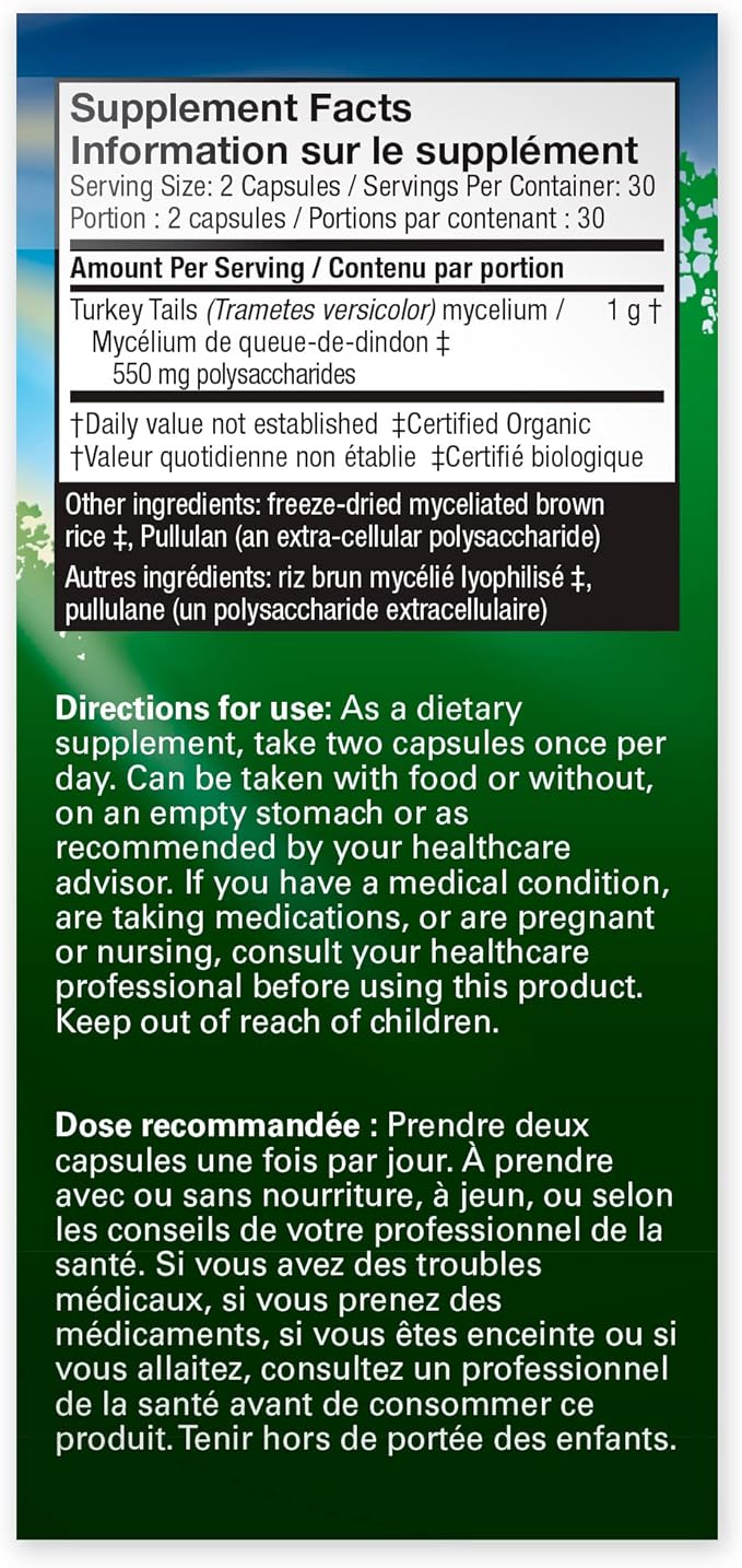 Turkey Tail Capsules | Host Defense® Mushrooms™ | 60 or 120 Capsules
