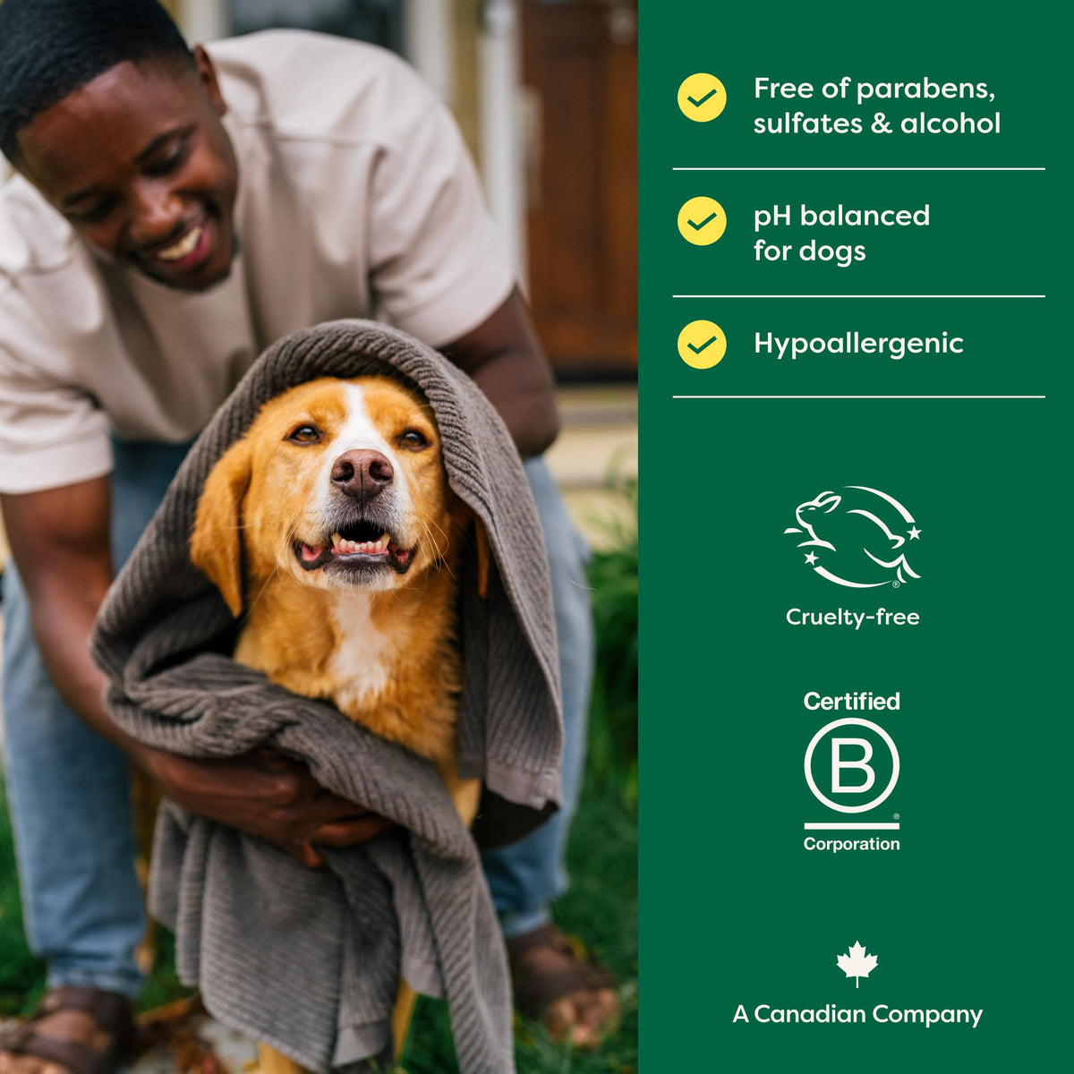 Earth Rated (A Canadian Company), 3-in-1 Soothing Dog Shampoo and Conditioner, Deodorizing Oatmeal Shampoos for Dogs and Puppies, Great for Smelly Pets, White Tea and Basil Scent, 473 ml š All In One Marketplace Canada