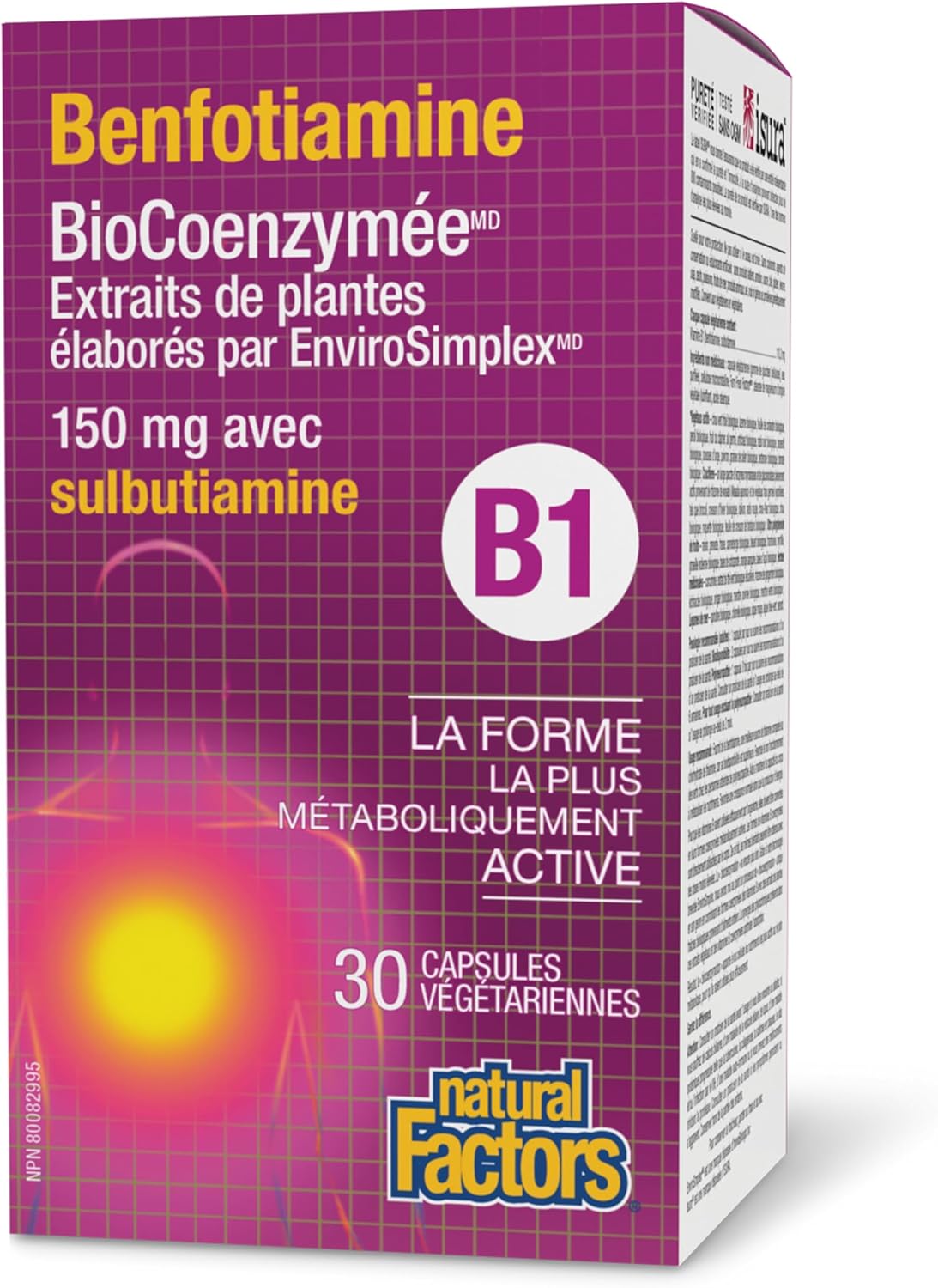 BioCoenzymated Benfotiamine | Natural Factors® | 30 or 60 Vegetarian Capsules