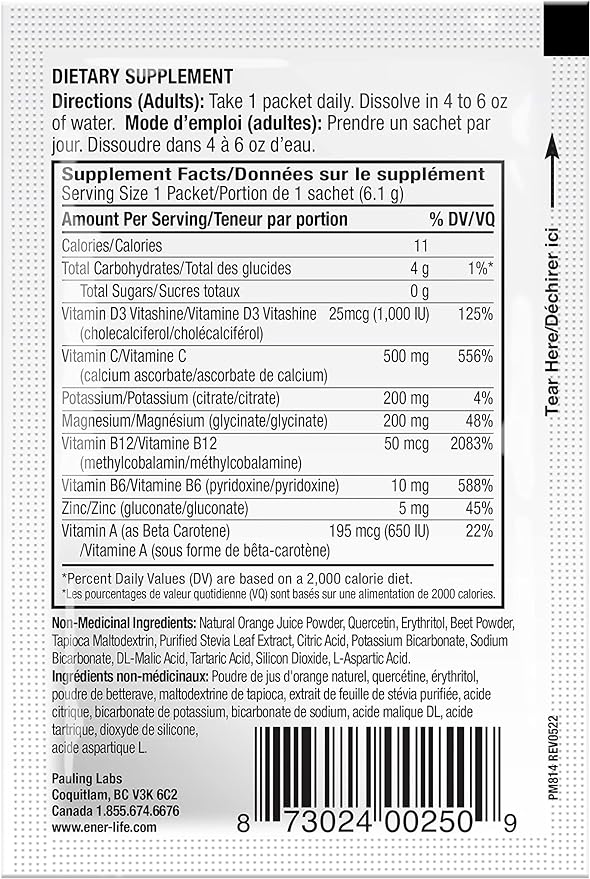 Ener-D | Ener-Life™ | 24 Sachet Carton