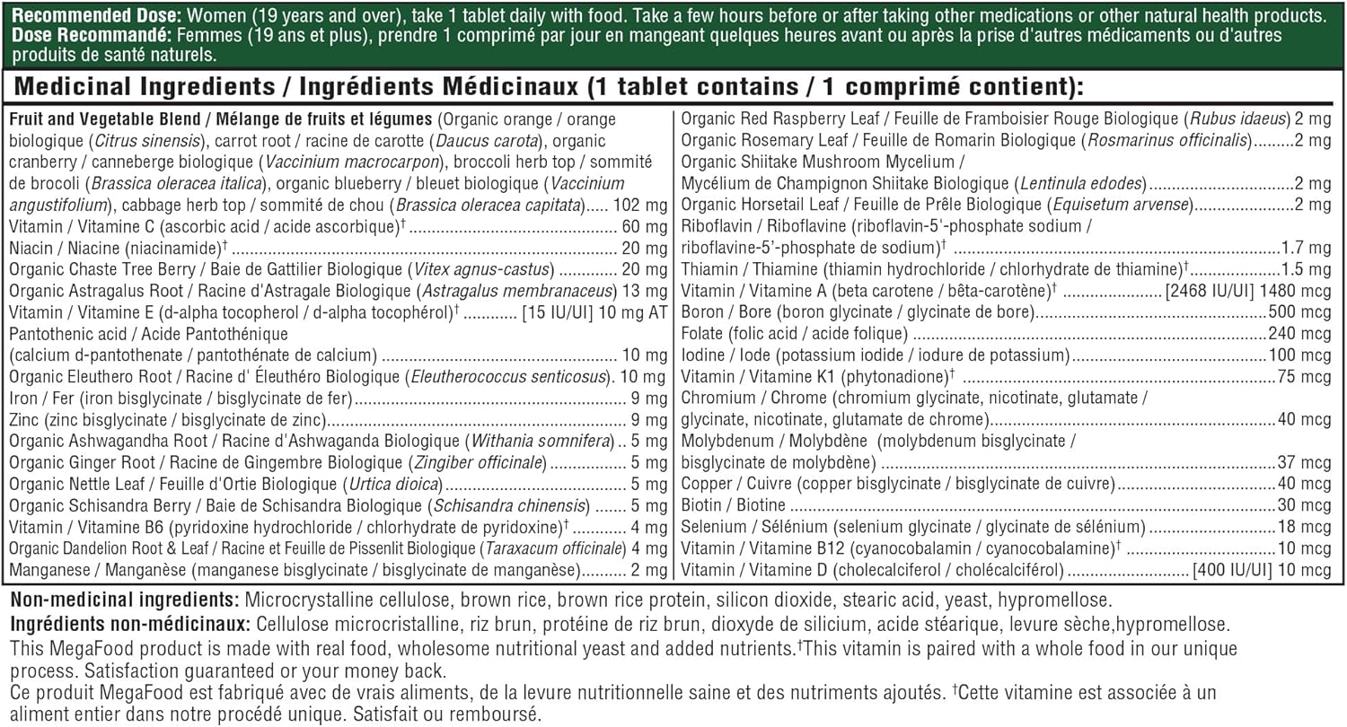 Women's One Daily | MegaFood® | 30, 72 & 90 Tablets