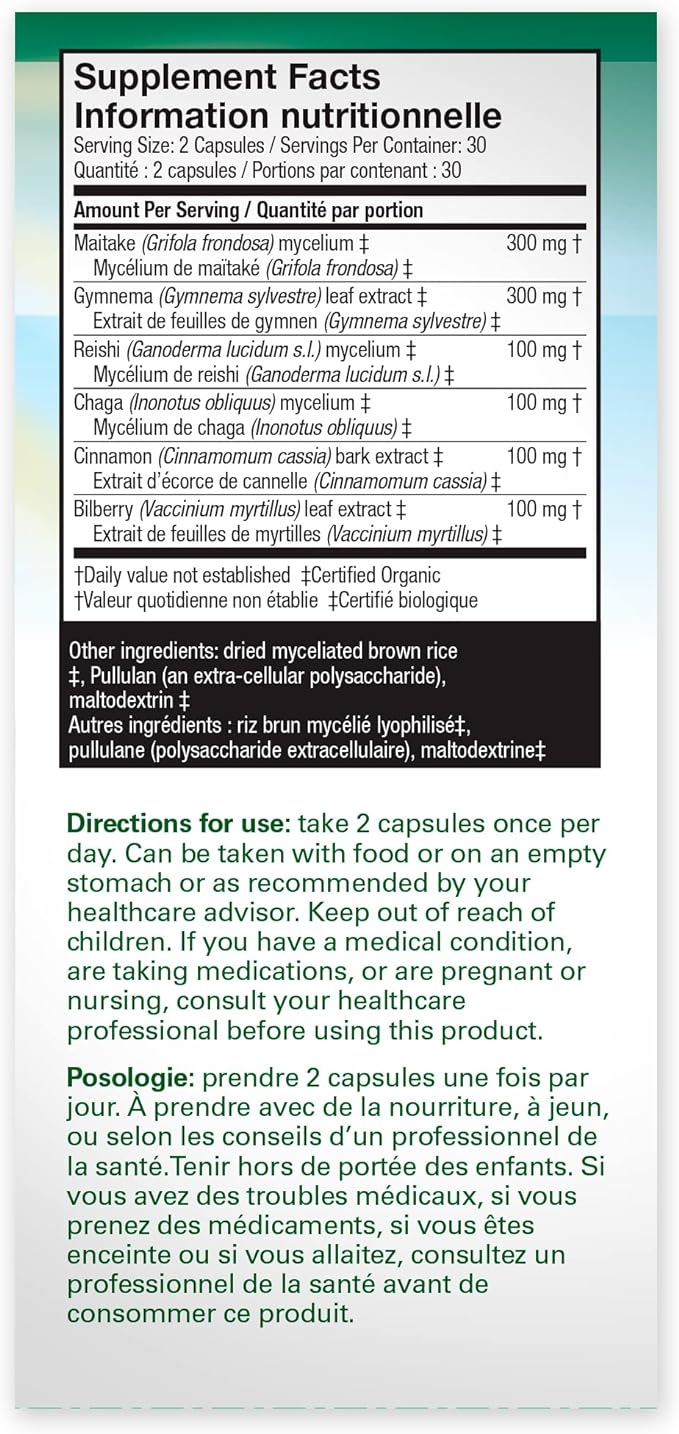 MycoBotanicals® Blood Sugar Capsules | Host Defense® Mushrooms™ | 60 Capsules