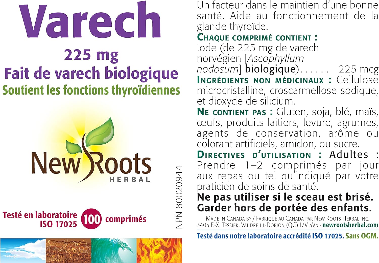 Kelp 225 mg | New Roots HERBAL® | 100 or 300 Tablets
