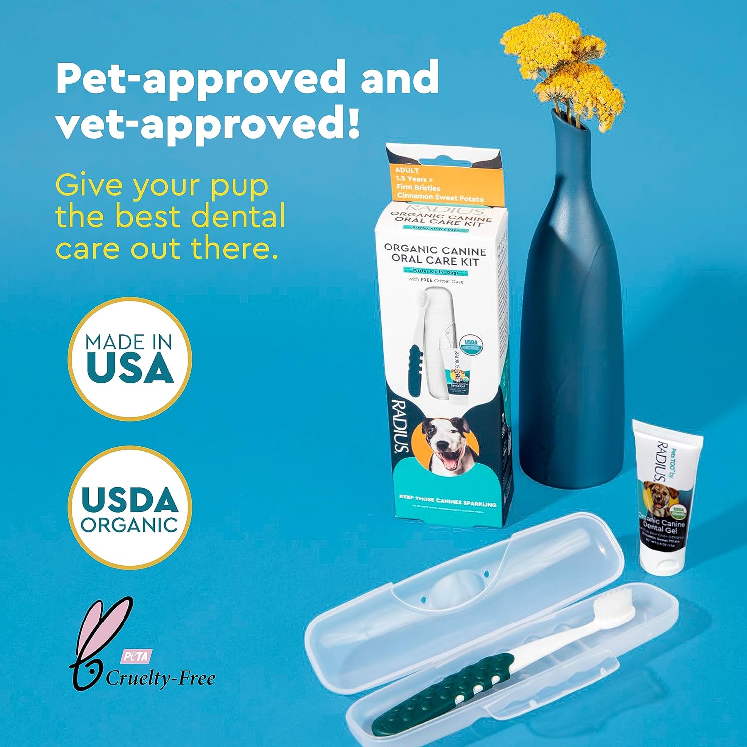 Organic Canine Dental Kit Adult RADIUS CORPORATION 1kit