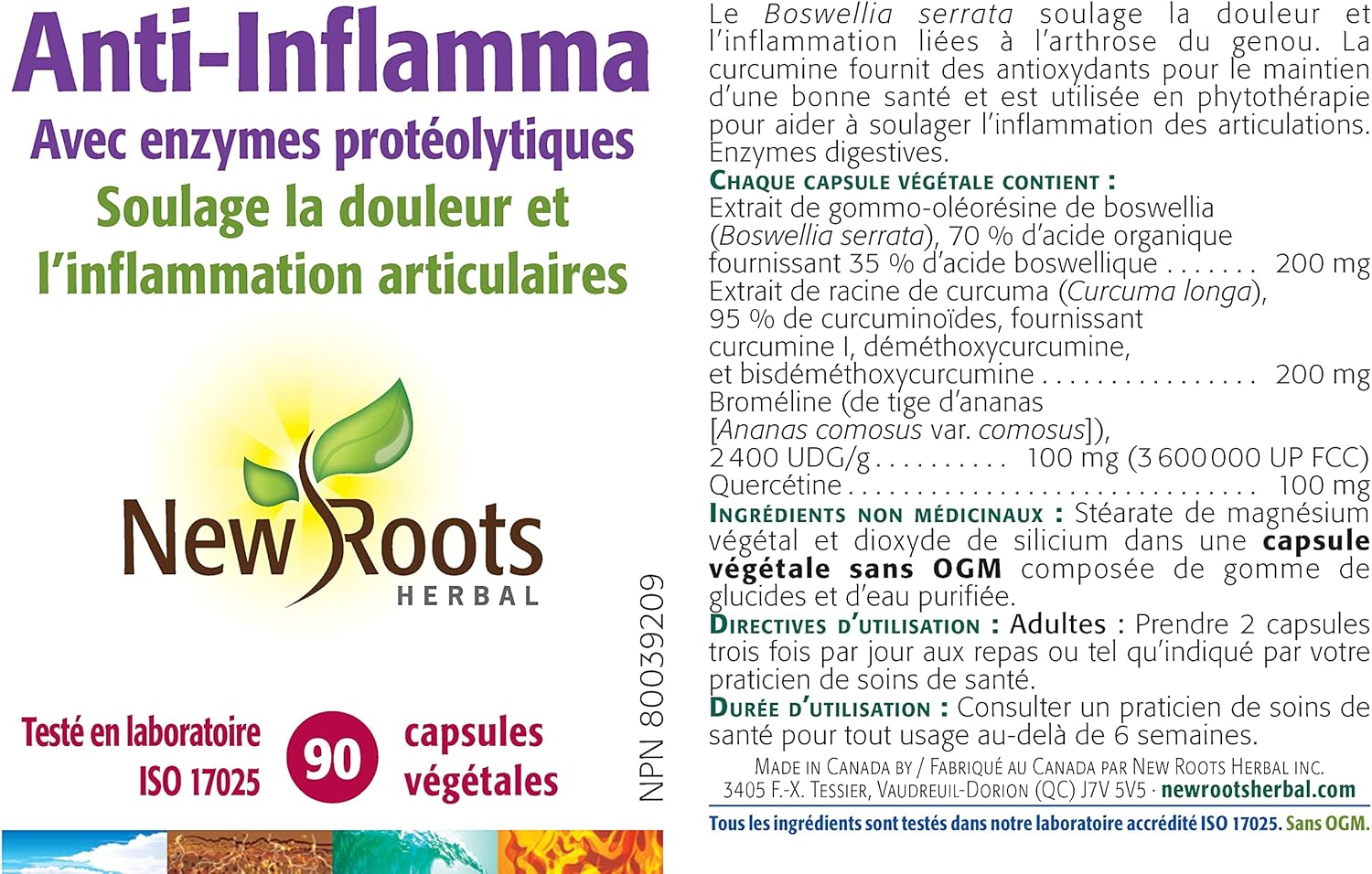 Anti-Inflamma | New Roots HERBAL® | 180 Capsules