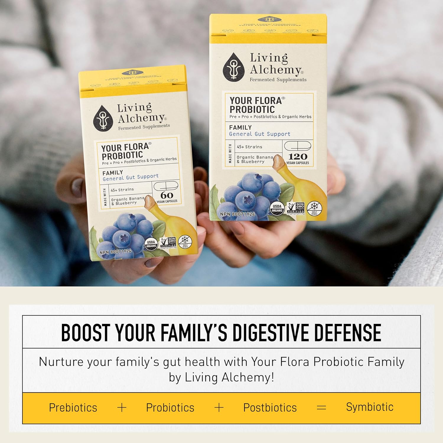 Your Flora Probiotic Family : General Support | Living Alchemy® | 60 Capsules