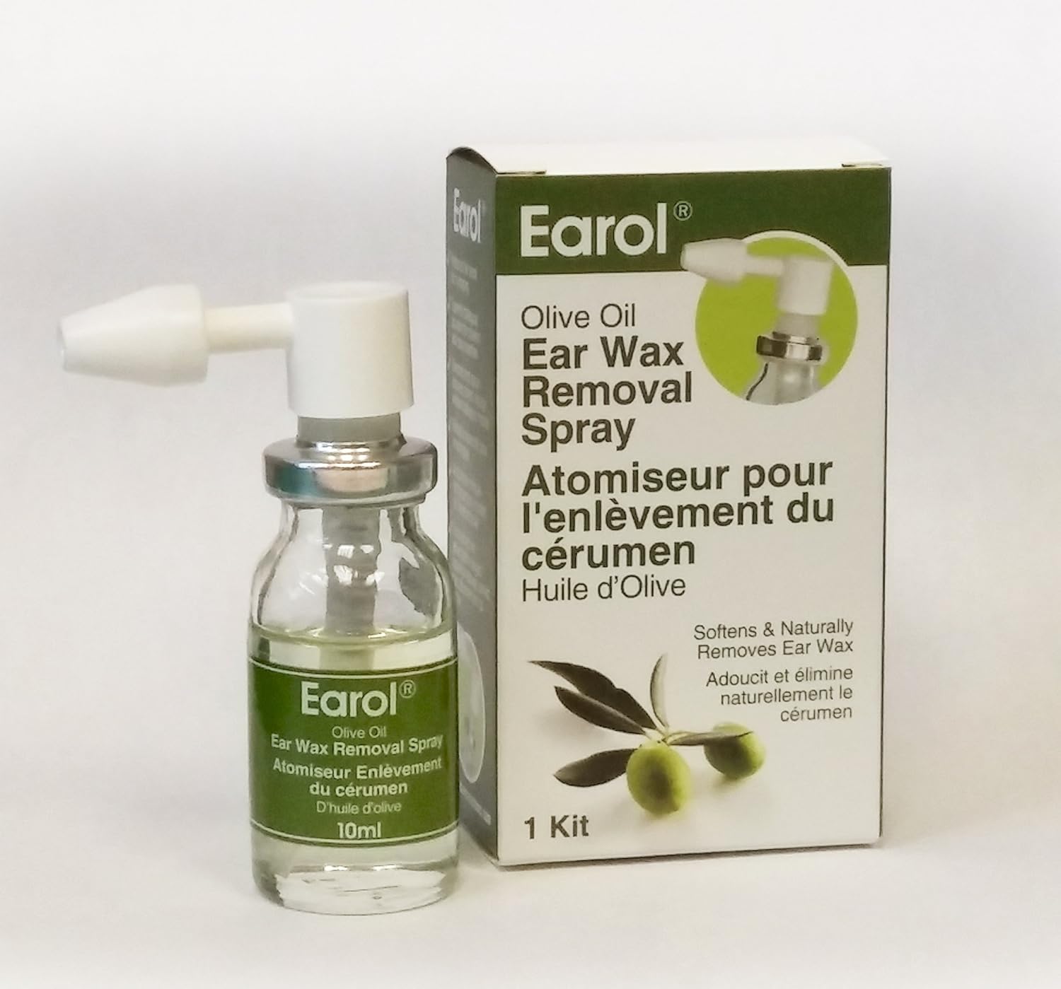 Olive Oil Ear Wax Removal Spray by Earol® – Natural Earwax Softening & Removal | 10 mL