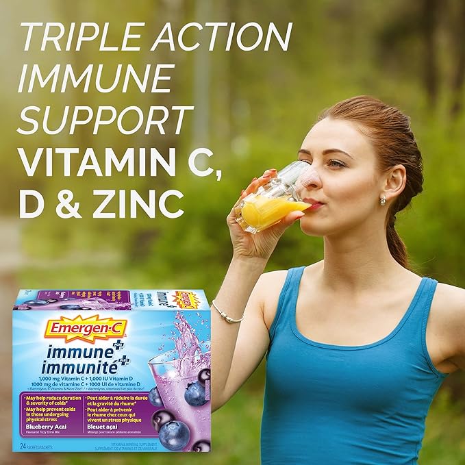 Immune Plus Blueberry-Acai | Emergen-C® | 24 Packets