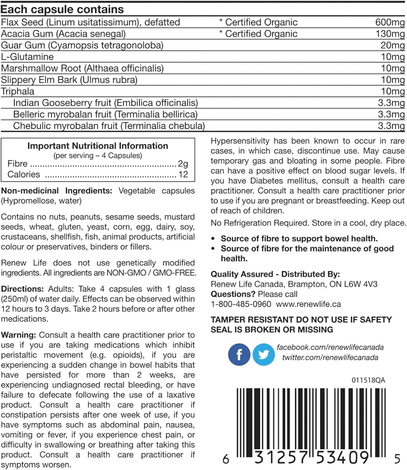 FibreSMART | Renew Life® | Different Sizes