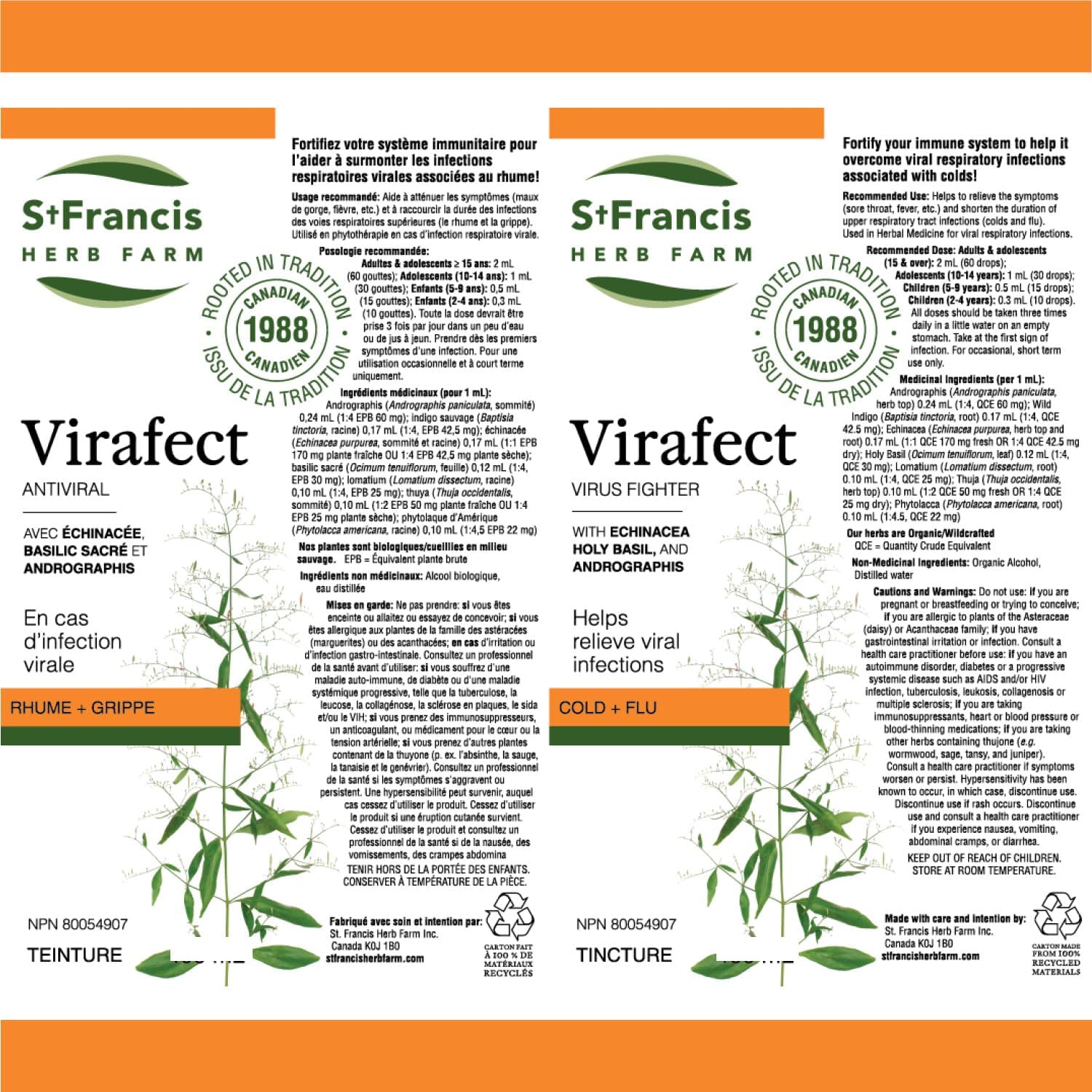 Virafect | St. Francis Herb Farm | 50 OR 100 OR 250 mL