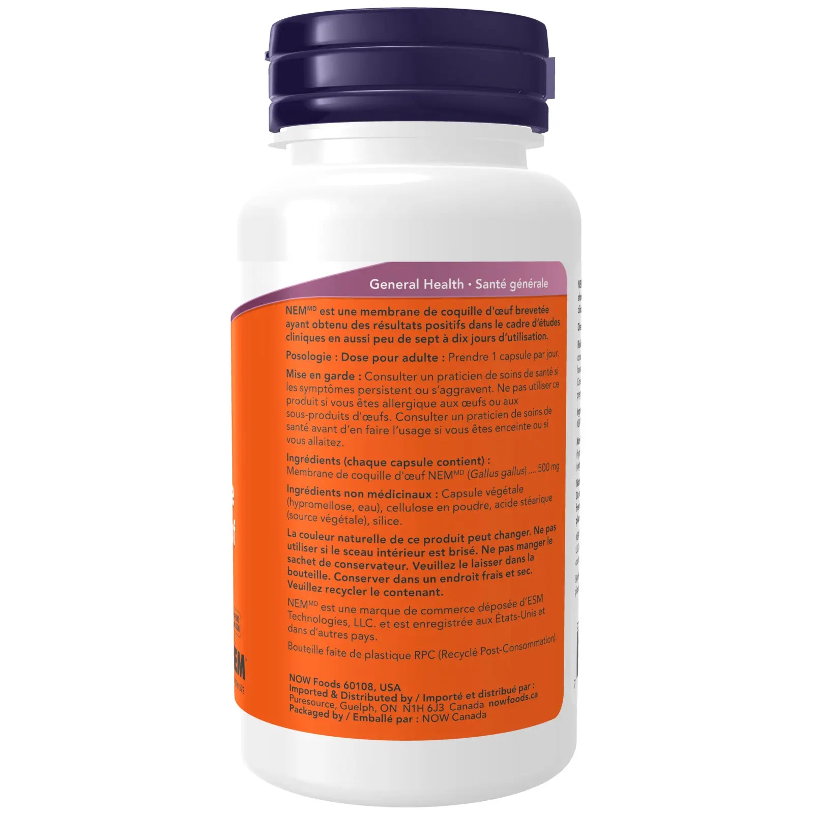 Eggshell Membrane 500 mg | NOW® | 60 Veg Capsules