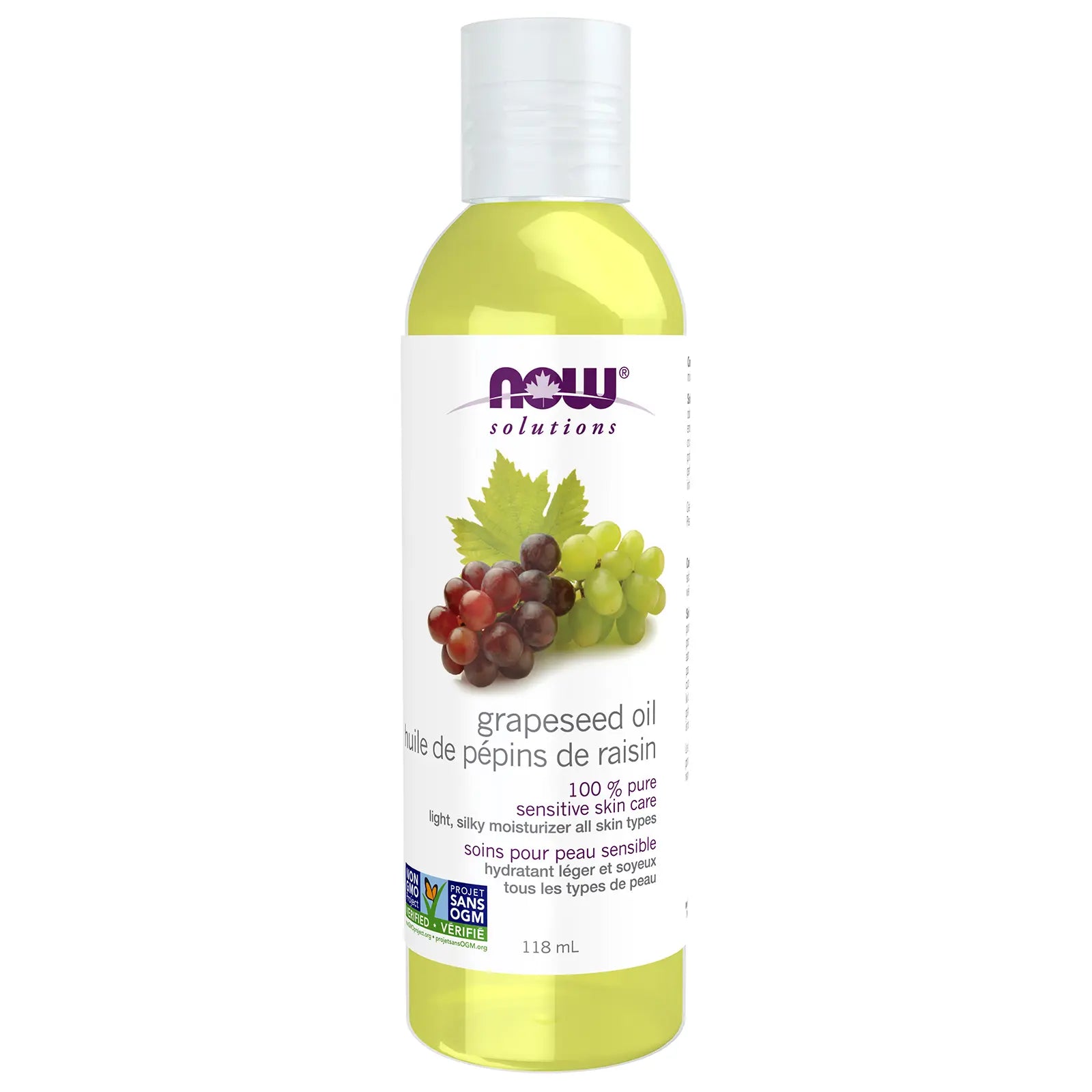 Grapeseed Oil, Pure | NOW® | 118 or 473 mL