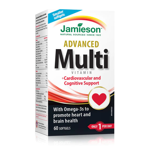 Advanced Multivitamin + Cardiovascular and Cognitive Support | Jamieson™ | 60 Softgels