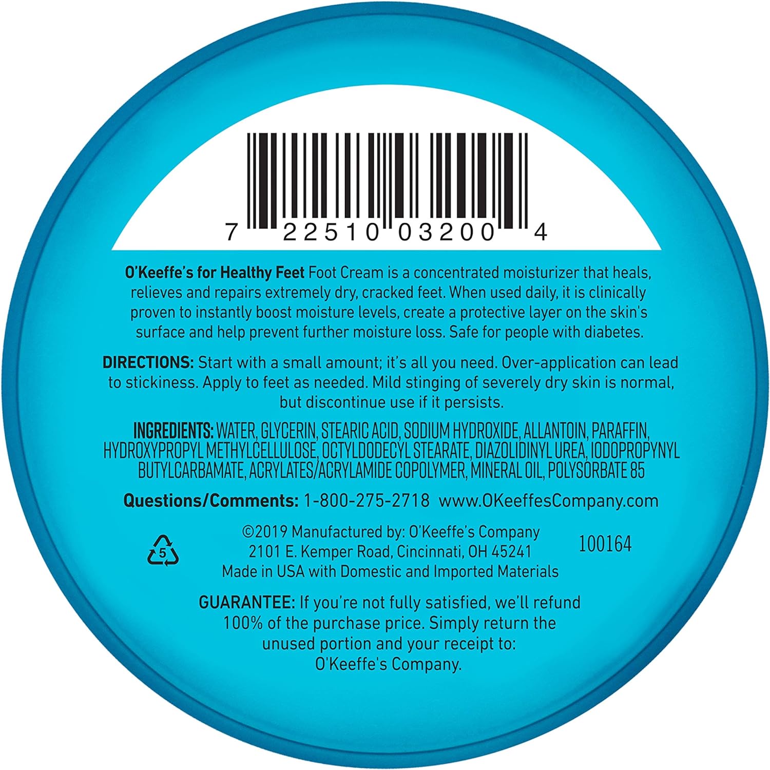 Healthy Feet | O'Keeffe's® | 3.2 oz / 90.7 g Jar (Pack of 1)