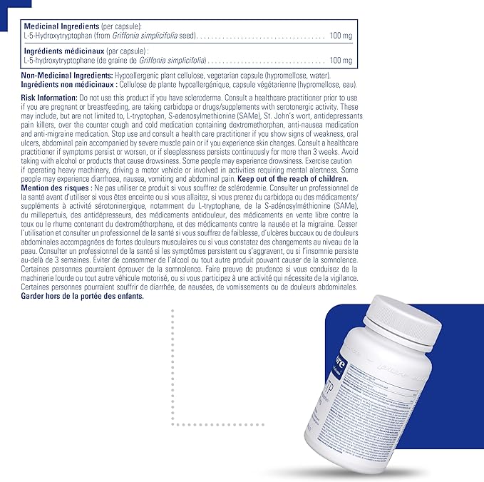 5-HTP SAP 100 mg | Pure Encapsulations® | 60 Vegetable Capsules