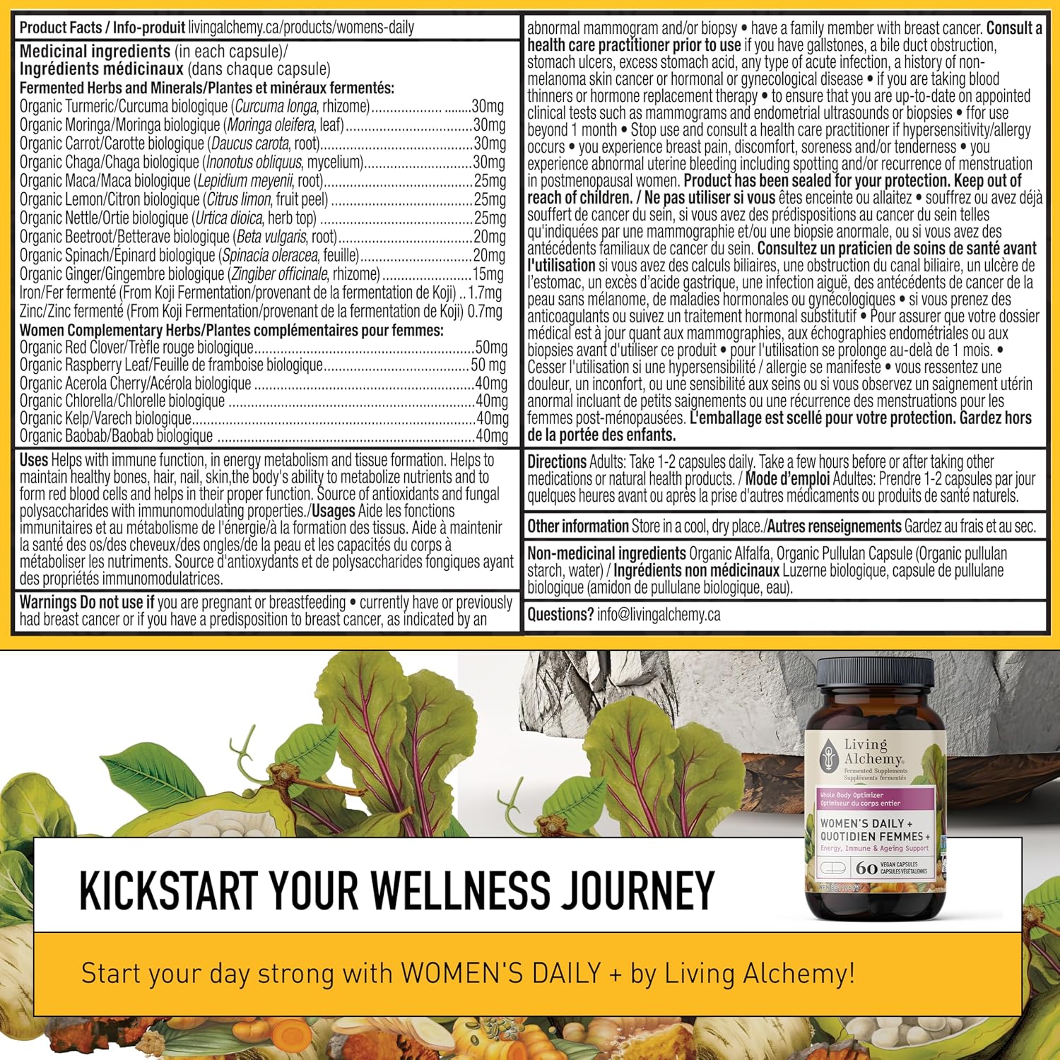 Women’s DAILY + | Living Alchemy | 60 Vegan Capsules