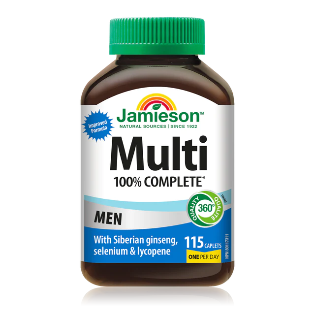 100% Complete Multi For Men | Jamieson™ | 115 or 160 Caplets
