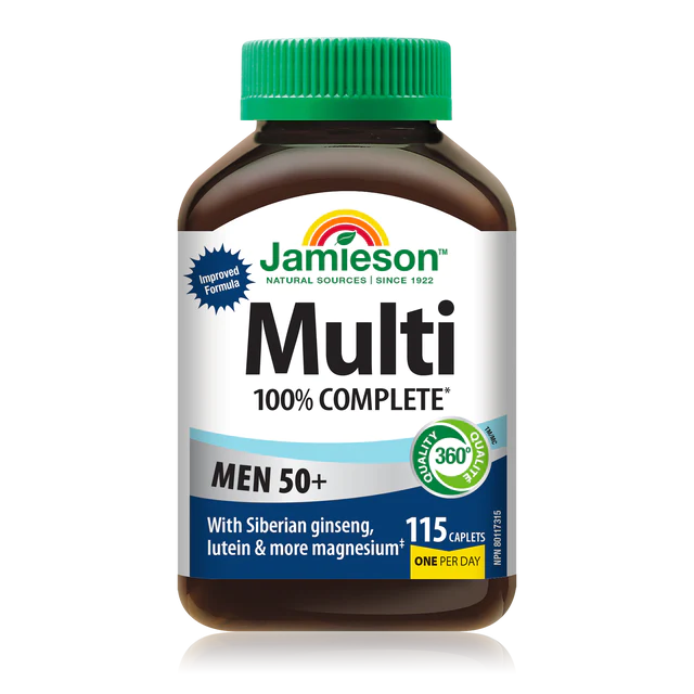 100% Complete Multi For Men 50+ | Jamieson™ | 115  or 160 Caplets