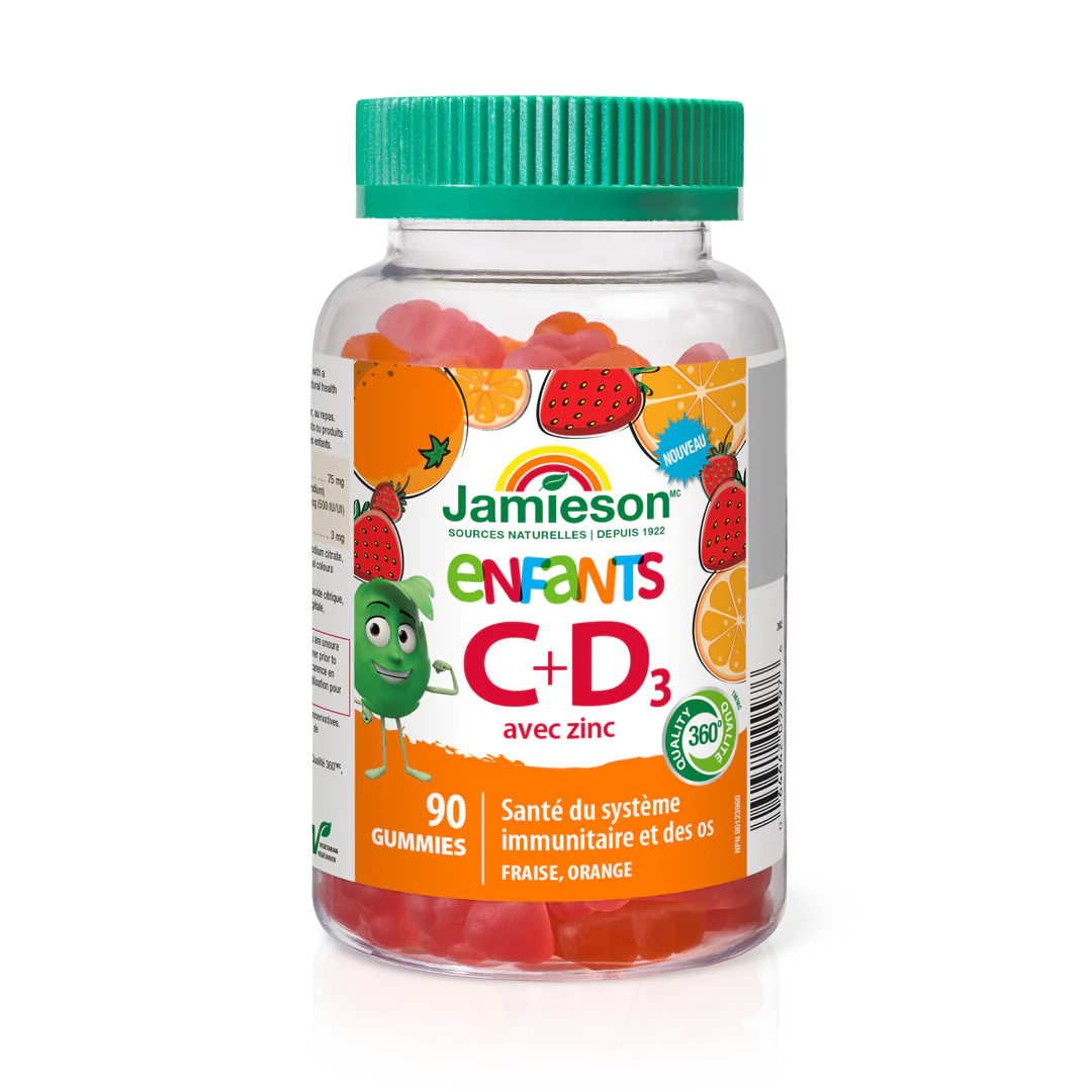Kids Vitamin C+D3 Gummies with Zinc | Jamieson™ | 90 Gummies