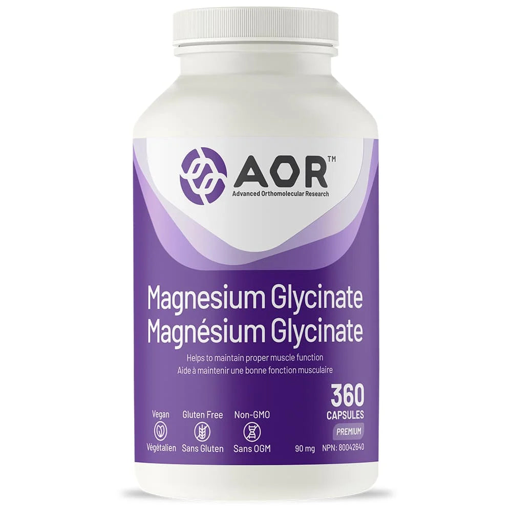 Magnesium Glycinate | AOR™ | 90 or 180 or 360 Capsules