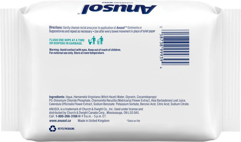 Anusol™ Cleansing Wipes | Anusol™ | 40 Count (Wipes)