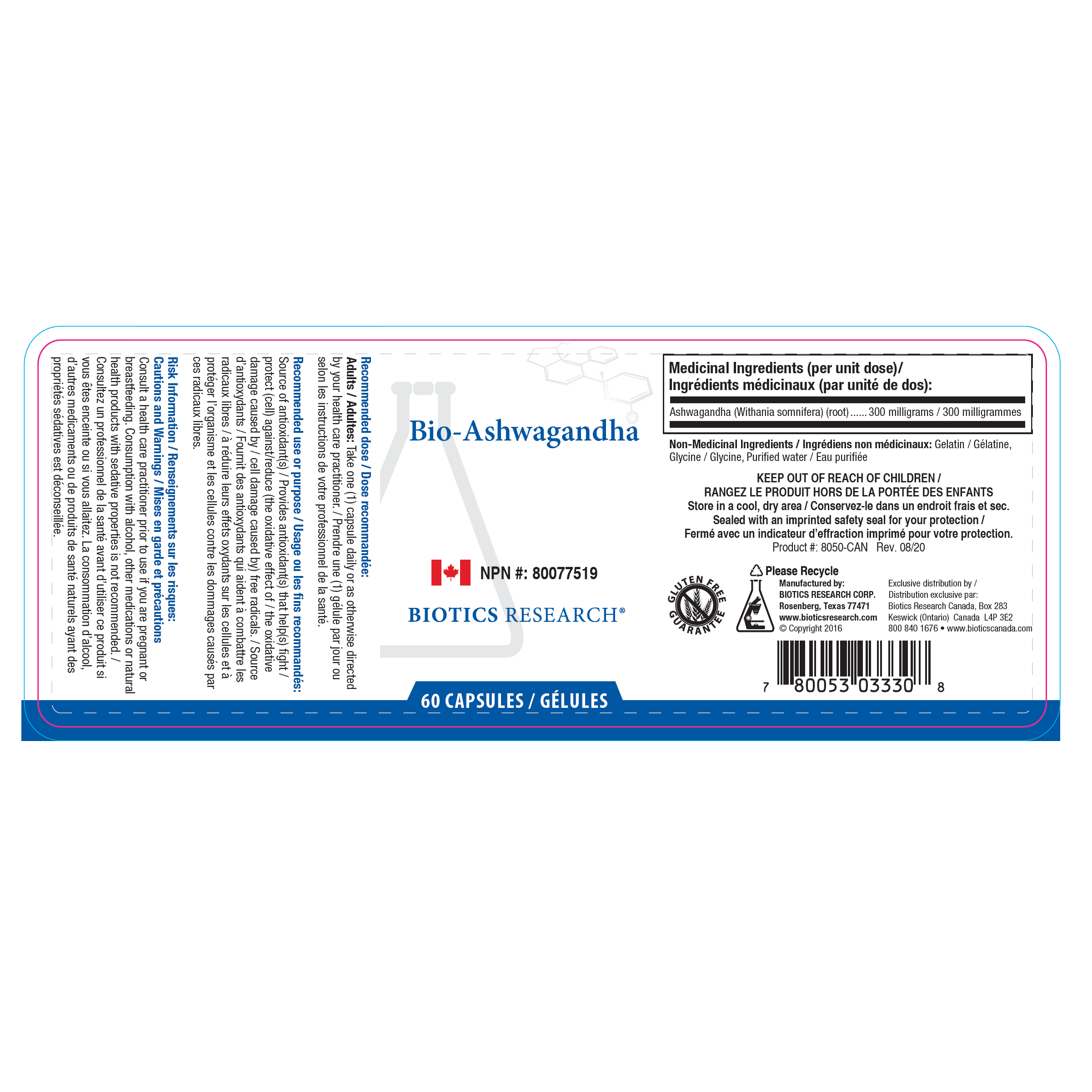 Bio-Ashwagandha | Biotics Research® | 60 Capsules