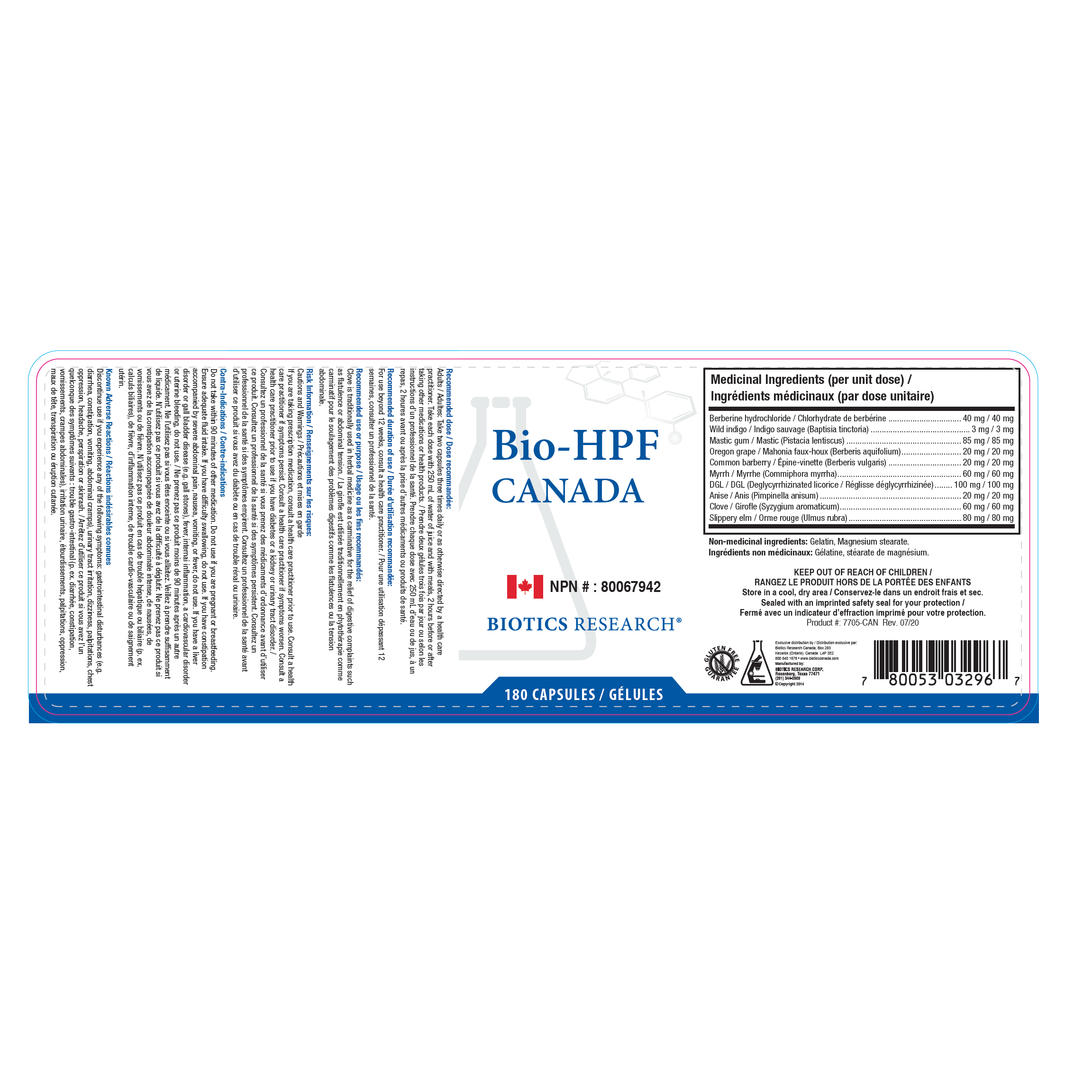 Bio-HPF ® | Biotics Research® | 180 capsules
