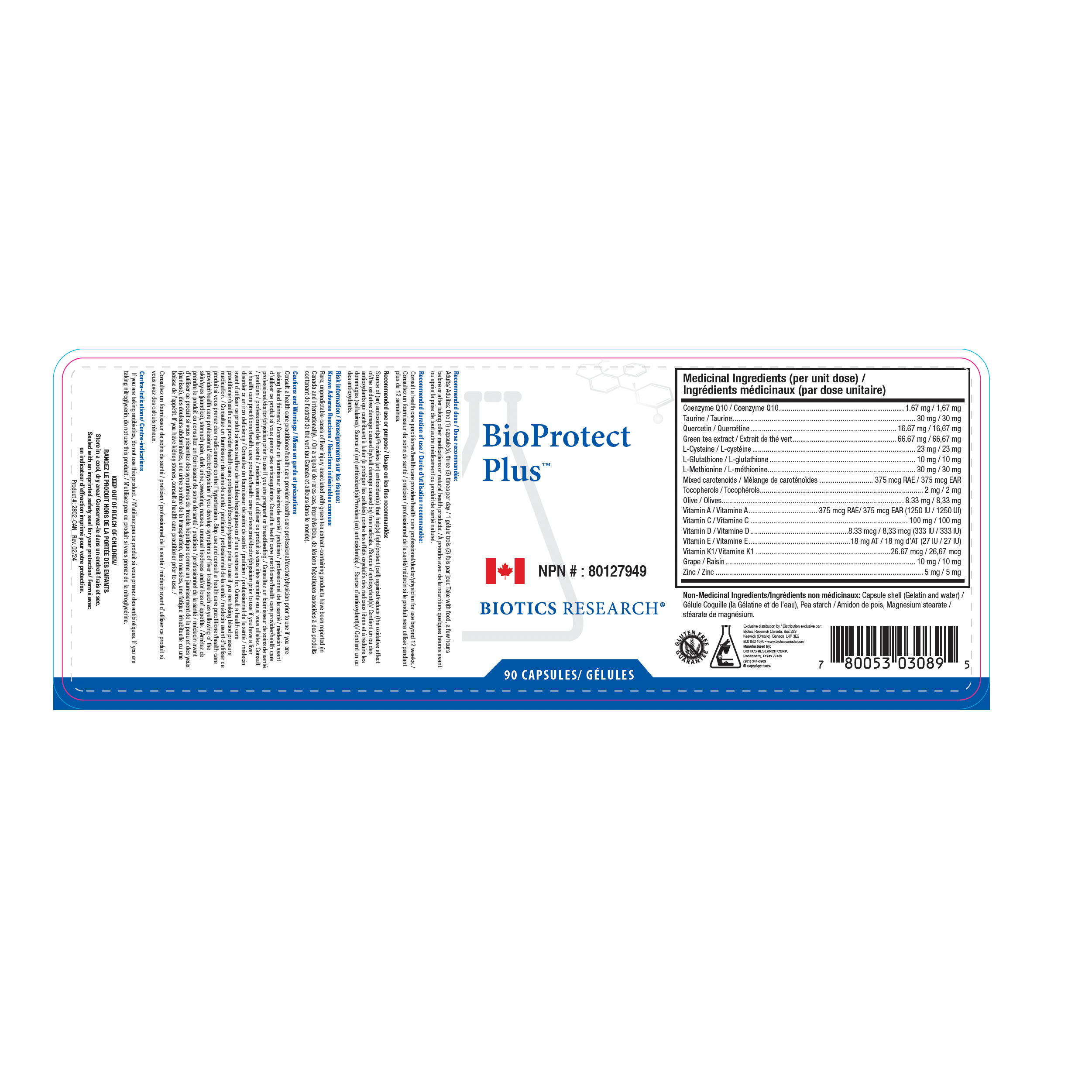 BioProtect Plus | Biotics Research® | 90 Vegetable Capsule