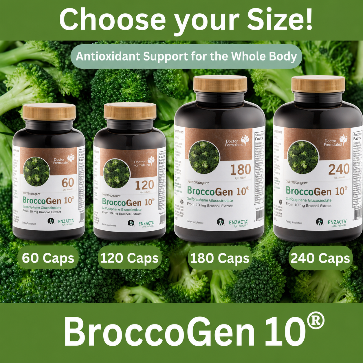 BroccoGen 10® Sulforaphane Glucosinolate | Newco | Veggie Caps