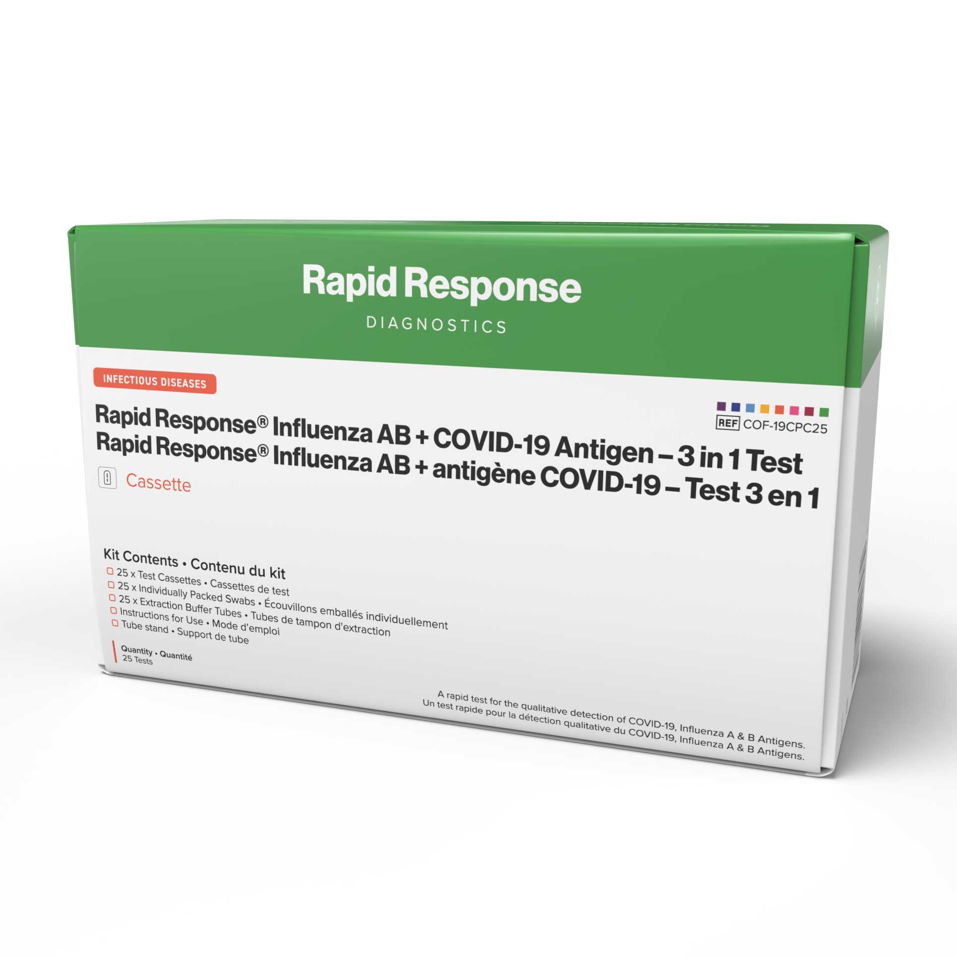 Influenza AB + COVID-19 Antigen | BTNX | 3 in 1 Test
